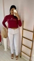 Cropped manga longa vinho - comprar online