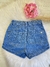 Short jeans médio acompanha cordinha - loja online