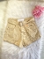 Short jeans bege acompanha cinto removível - comprar online