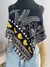 Blusa lenço fundo preto - detalhe banana