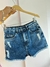 Short hot médio lavagem escura Lady Rock