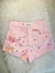 SHORT ROSA COM FLORES