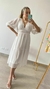 Vestido Priscila - Midi com manga bufante - Khabe Boutique