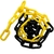 Corrente plástica Preto e Amarelo elo 30mm - (05 metros)