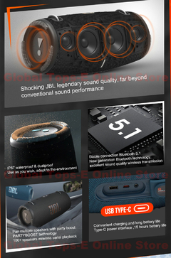 Jbl xtreme 3 sem fio bluetooth 5.1 alto-falante xtreme3 poderoso baixo som port? - comprar online