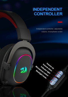 REDRAGON ZEUS X H510 RGB Gaming USB Fone De Ouvido com cancelamento de Ruído, 7 - comprar online