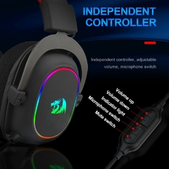 REDRAGON ZEUS X H510 RGB Gaming USB Fone De Ouvido com cancelamento de Ruído, 7 na internet