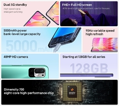 Global ROM Xiaomi Redmi Note 10 5G 128GB/256GB 7nm Dimensity 700 6.5" Displ na internet