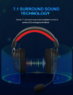 REDRAGON ZEUS X H510 RGB Gaming USB Fone De Ouvido com cancelamento de Ruído, 7
