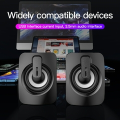 Computador de áudio desktop casa subwoofer bluetooth pequeno alto-falante com f - loja online