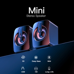Computador de áudio desktop casa subwoofer bluetooth pequeno alto-falante com f - loja online