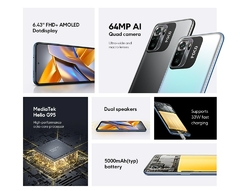 Novo poco m5s versão global smartphone 64gb/128gb mtk g95 octa núcleo 64mp qua na internet