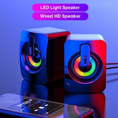 Computador de áudio desktop casa subwoofer bluetooth pequeno alto-falante com f - loja online