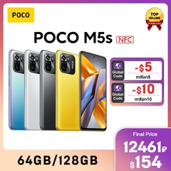 Novo poco m5s versão global smartphone 64gb/128gb mtk g95 octa núcleo 64mp qua - comprar online