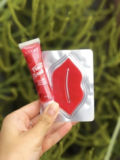 Esfoliante labial de morango + brinde de máscara labial