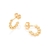 Brinco Rommanel meia argola gotas folheado a ouro - comprar online