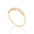 Anel Rommanel skinny flores folheado a ouro - comprar online