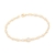 Pulseira Rommanel folheada a ouro com pérolas e zircônia - tam.19 551750