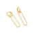 Brinco argola Rommanel 2 em 1 folheado a ouro - comprar online