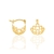 Brinco folheado a ouro meia argola rommanel - comprar online