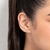 Brinco dente folheado a ouro com zircônias - Paty Joias Rommanel - loja online da Rommanel