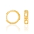 Brinco Rommanel argola folheado a ouro com zircônias - comprar online