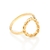 Anel Rommanel Banhado Ouro 18k Círculo Torcido Vazado 513067 - comprar online