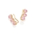 Brinco ear cuff rommanel folheado a ouro com zircônias de coração Rosa claro Cód. 526304