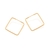 Brinco rommanel folheado a ouro quadrado - comprar online