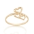 Anel skinny ring Rommanel folheado a ouro com corações vazados