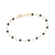 Pulseira Rommanel folheada a ouro com cristais Preto