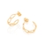 Brinco meia argola folheado a ouro Cód. 526440 - comprar online