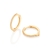 Brinco argola folheada a ouro com zircônias - comprar online