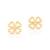 Brinco trevo de 4 folhas rommanel folheado a ouro