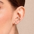 Brinco rommanel ear cuff folheado a ouro com zircônais e pérolas sintéticas Branco com perola Cód. 526936 - Paty Joias Rommanel - loja online da Rommanel