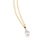 Pingente rommanel solitário folheado a ouro com zircônia gota Branco Cód. 541191 - comprar online