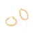 Brinco rommanel argola torcida folheado a ouro - comprar online