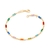 Pulseira Rommanel folheada a ouro com pedras coloridas - tam.19 550668