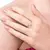 513389 Anel Rommanel skinny ring folheado a ouro flor com zircônias brancas