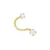 522765 Brinco Rommanel folheado a ouro com cristais