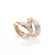 523835 Brinco Rommanel folheado a ouro argola com aplicação de rhodium