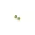 525783 Brinco Rommanel folheado a ouro quadrado com cristais verdes