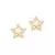 526595 Brinco Rommanel estrela folheado a ouro com zircônias