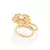 526919 Brinco Rommanel piercing de pressão folheado a ouro flor com zircônias