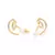 526936 Brinco Rommanel ear cuff folheado a ouro com zircônias e pérola