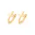 526951 Brinco Rommanel folheado a ouro argola cruz