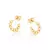 526963 Brinco Rommanel folheado a ouro meia argola gotas