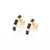 526968 Brinco Rommanel folheado a ouro com zircônias baguetes