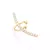 526996 Brinco Rommanel piercing de pressão folheado a ouro palito com zircônias
