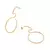 527011 Brinco Rommanel folheado a ouro meia argola abstrata